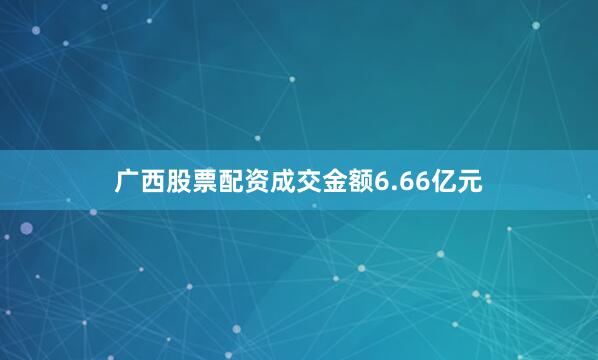 广西股票配资成交金额6.66亿元