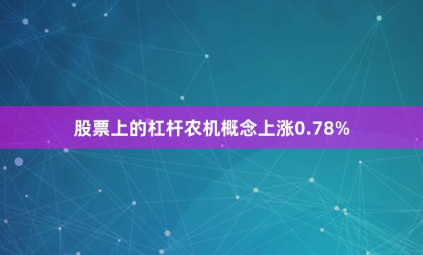股票上的杠杆农机概念上涨0.78%